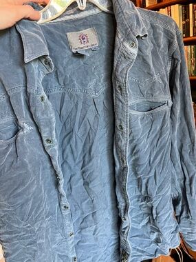 The Territory Ahead Washed Slate Blue long sleeve Button-Down Shirt